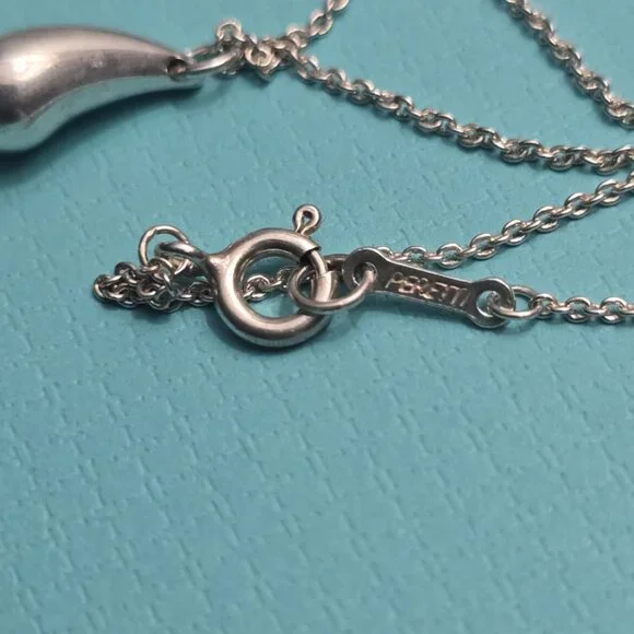 Tiffany & Co. Tear Drop on 16" Chain - Picture 4 of 4